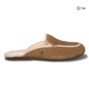 UGG Chestnut Lane Suede Shearling Slip-On Mule